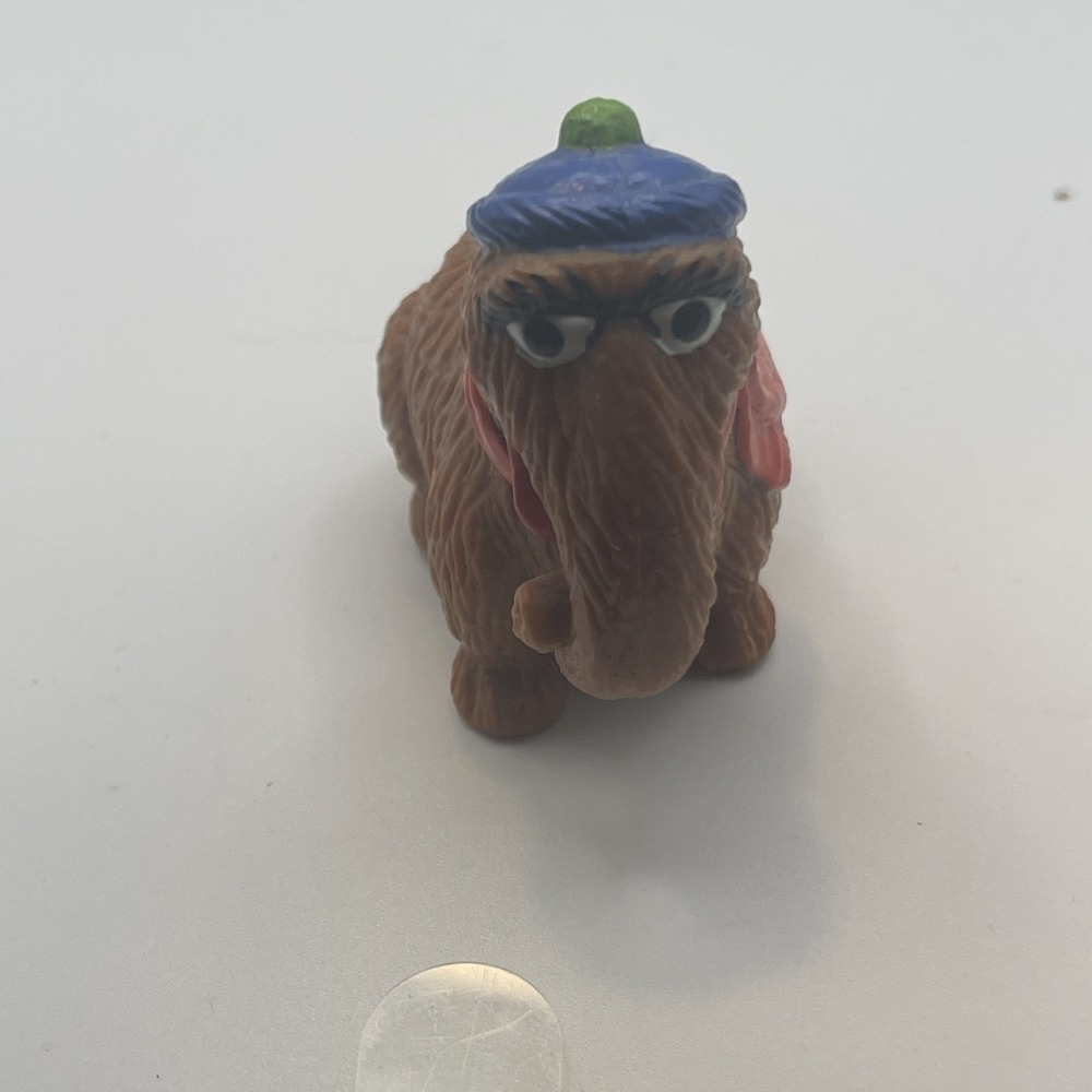 Snuffy Snuffleupagus With Hat Sesame Street Applause 1980s PVC Figure Vintage - Picture 13 of 13